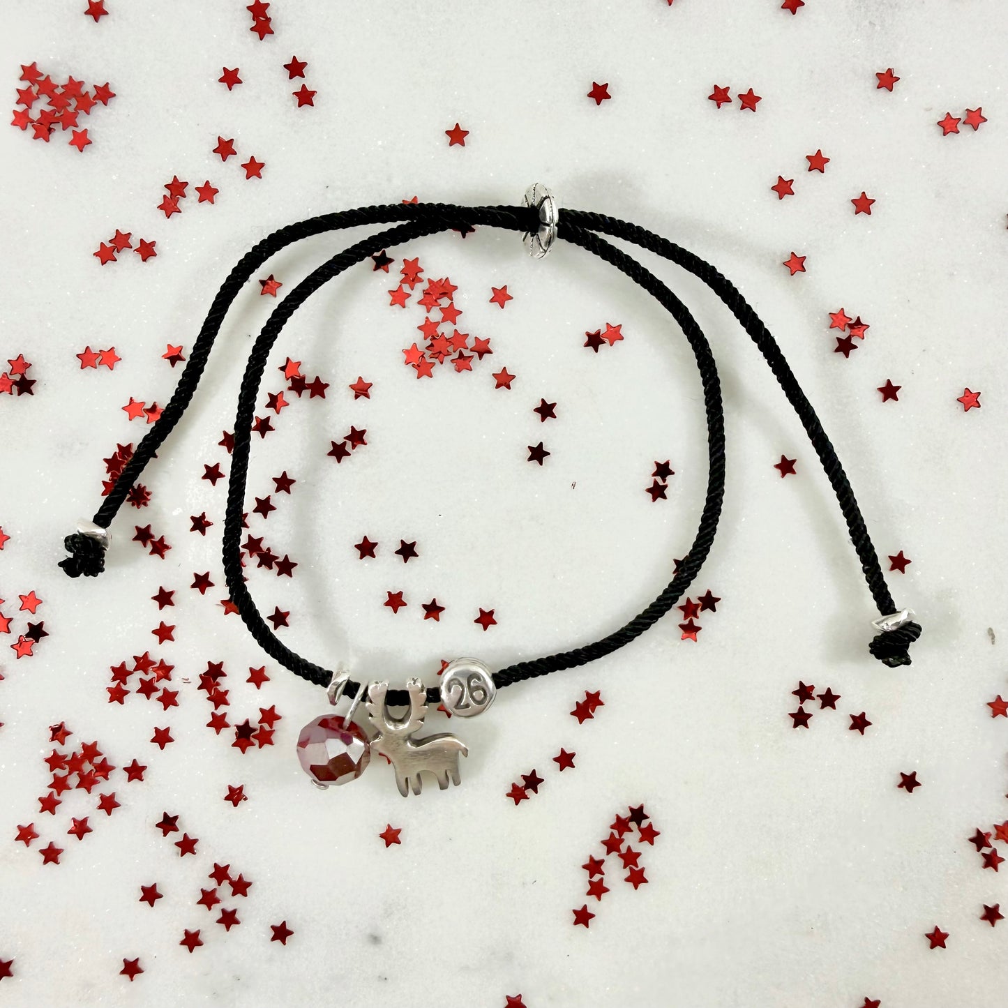 crimson lucky charm bracelet