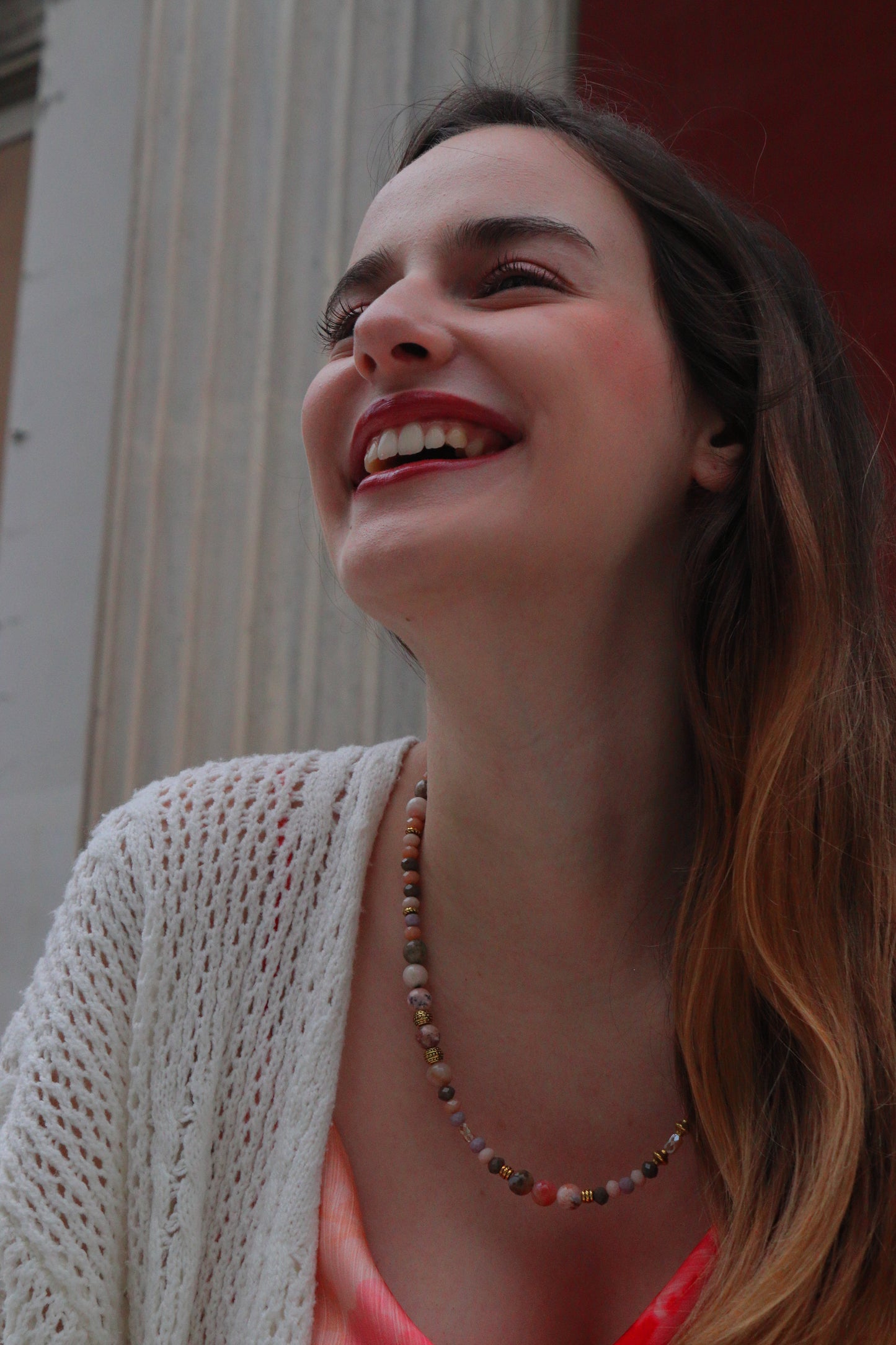 blush necklace