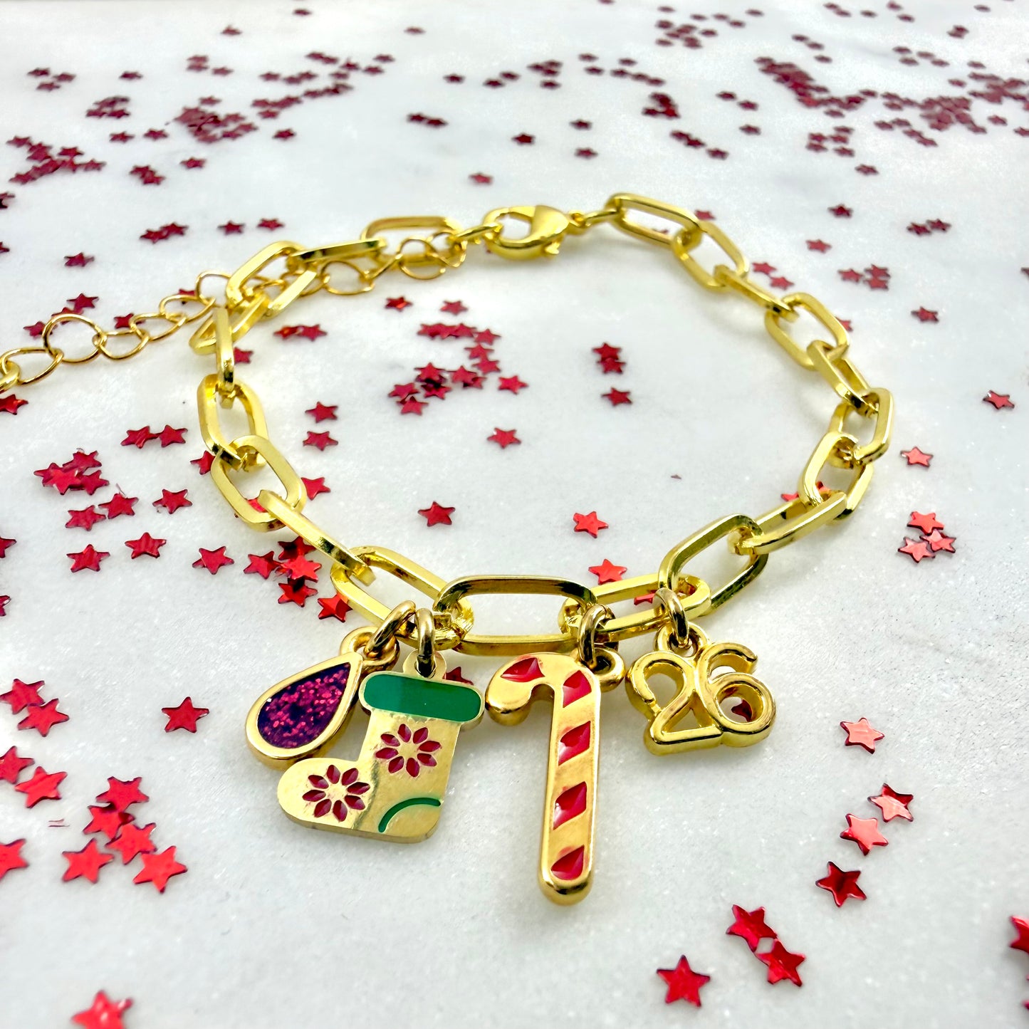 cheer lucky charm bracelet