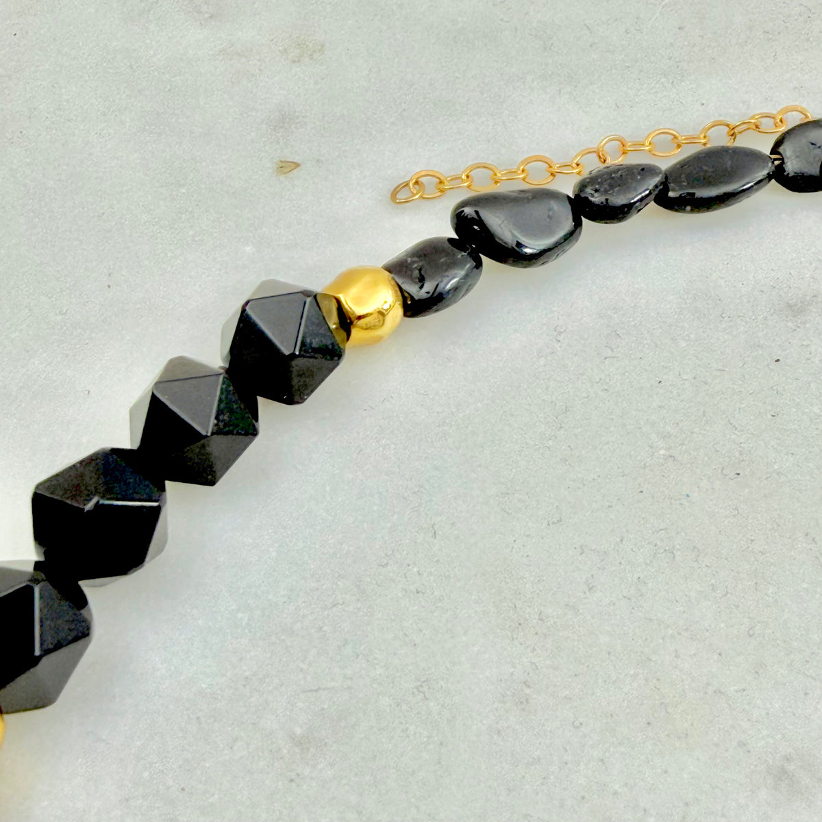 ember necklace amber black brown beaded autumn jewelry