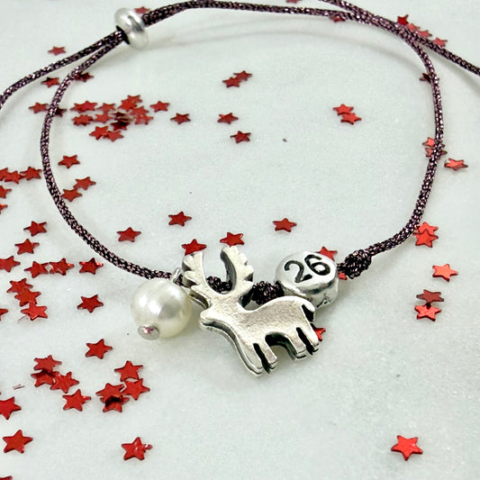 festive pearl lucky charm bracelet