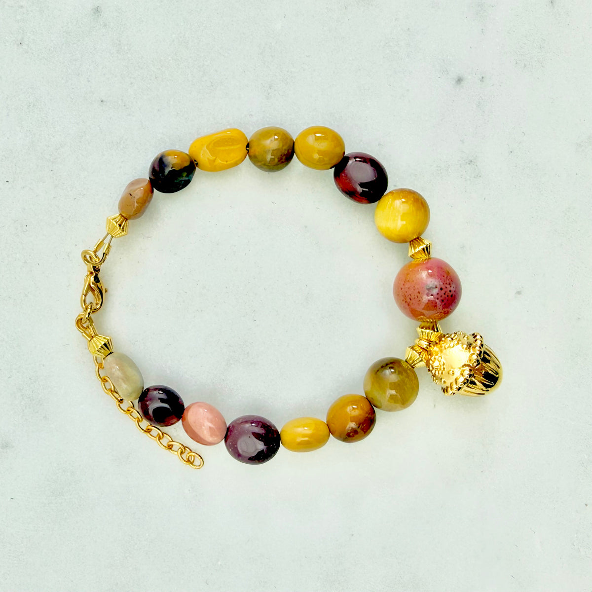 mellow bracelet amber beaded autumn jewelry