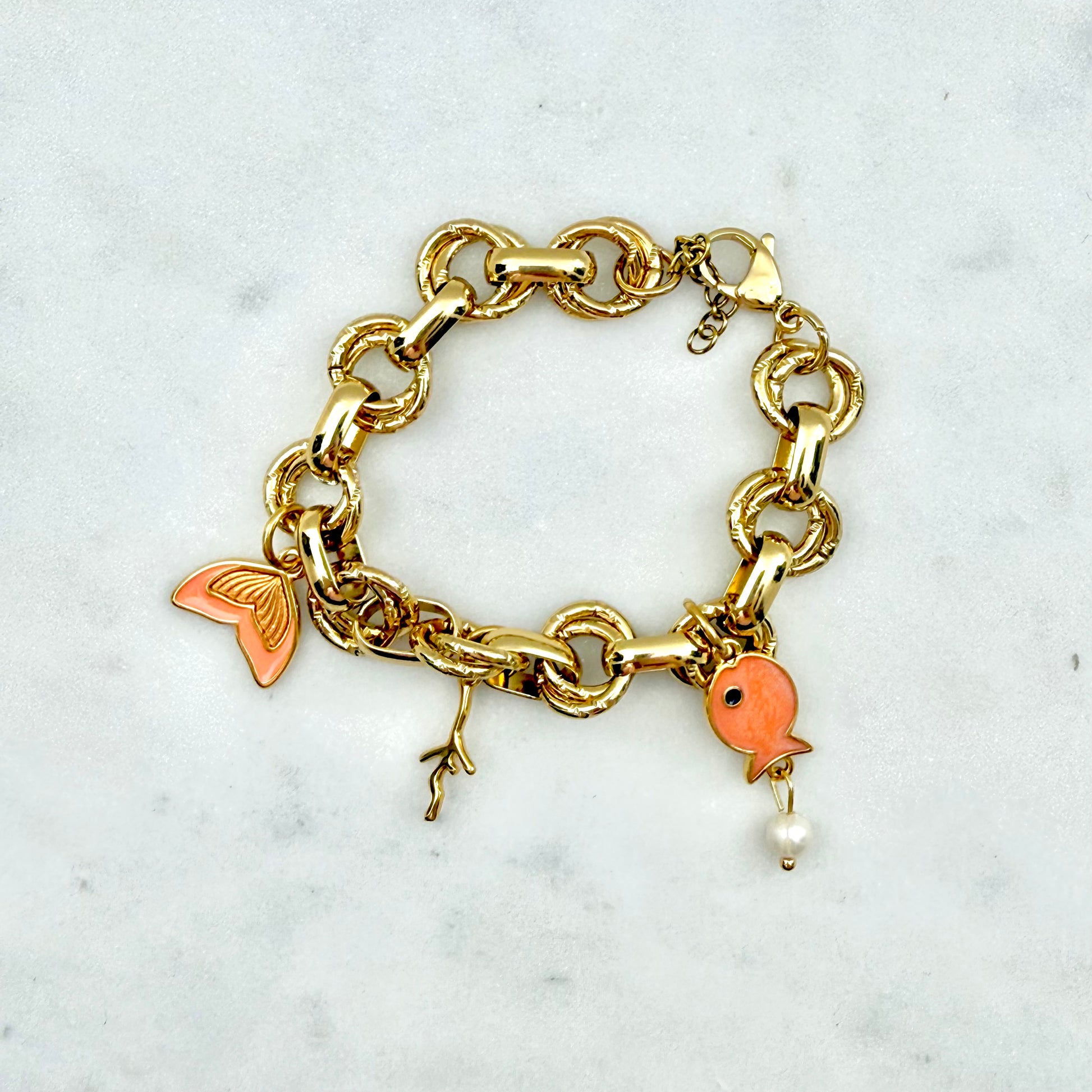chunky βραχιόλι με charms εμπνευσμένα από τη θάλασσα
