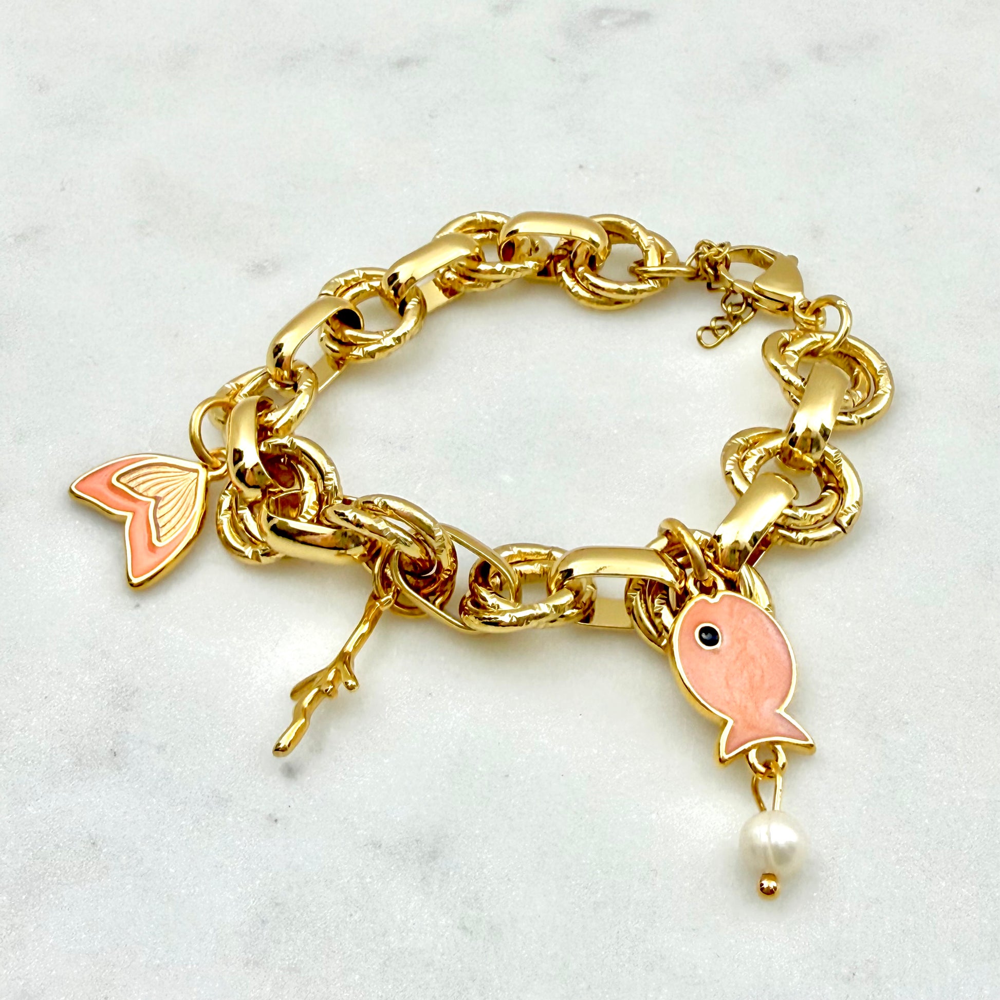 chunky βραχιόλι με charms εμπνευσμένα από τη θάλασσα