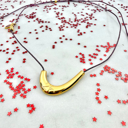 crescent lucky necklace