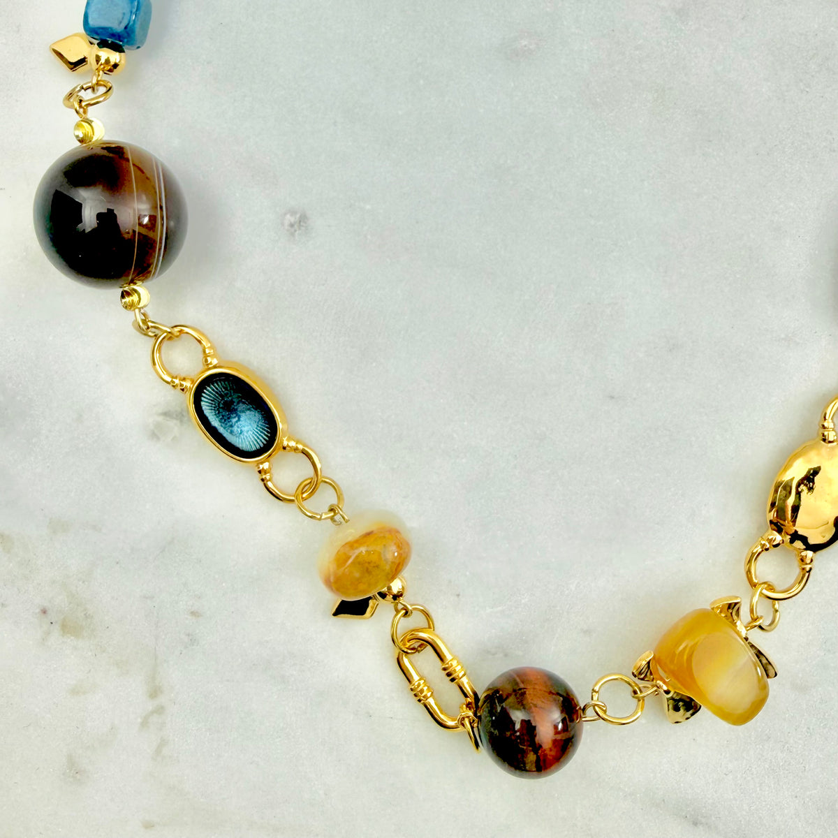 nomad necklace colorful beaded autumn jewelry