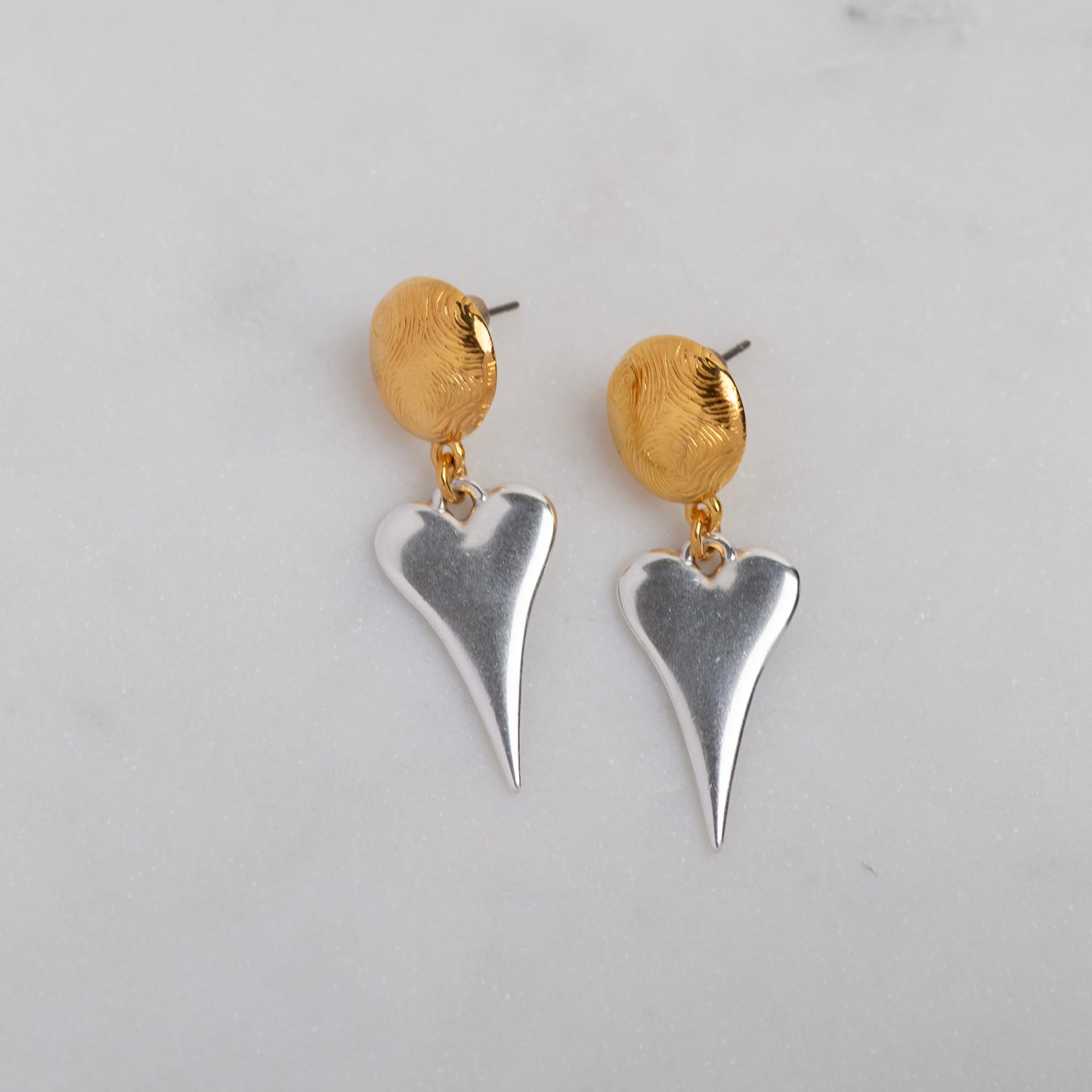 metal mix earrings