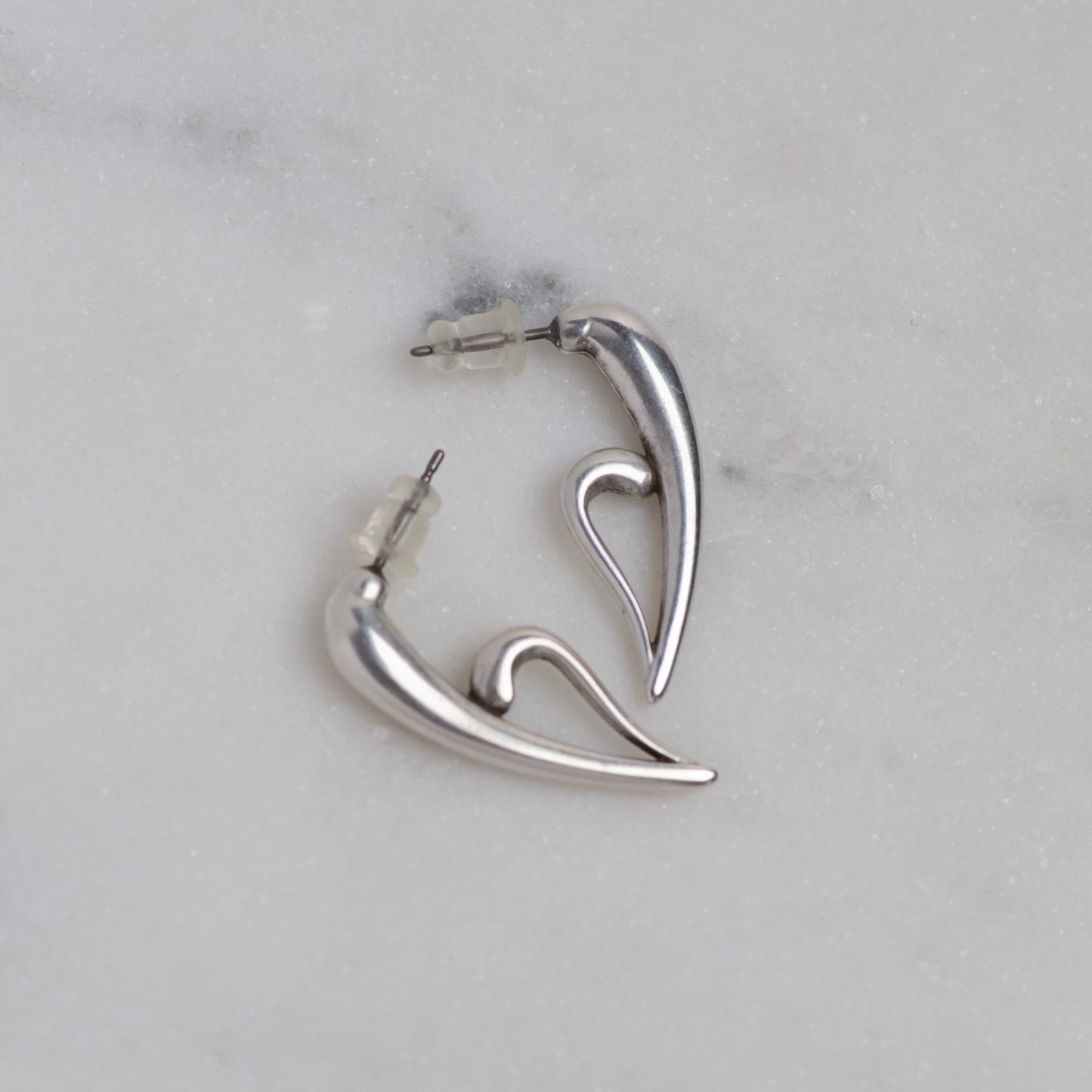 the abstract heart earrings