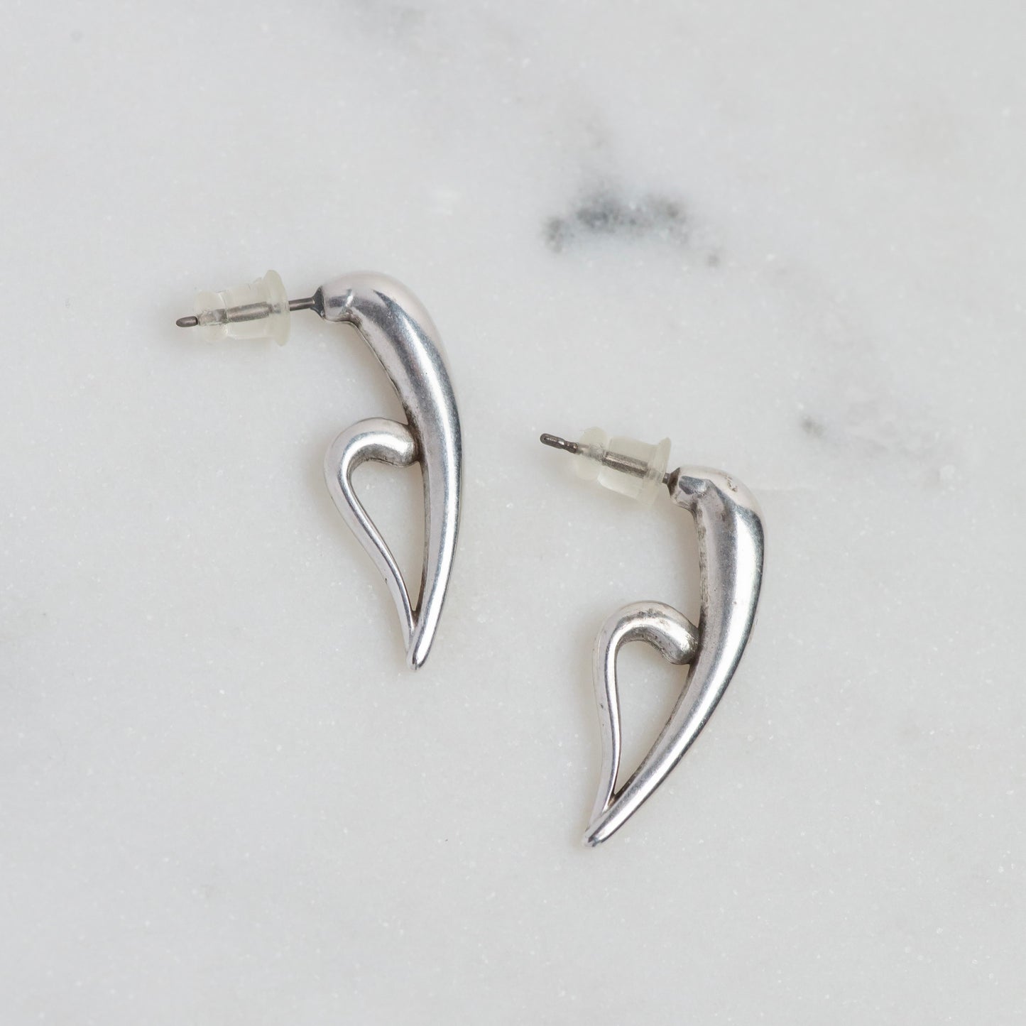 the abstract heart earrings